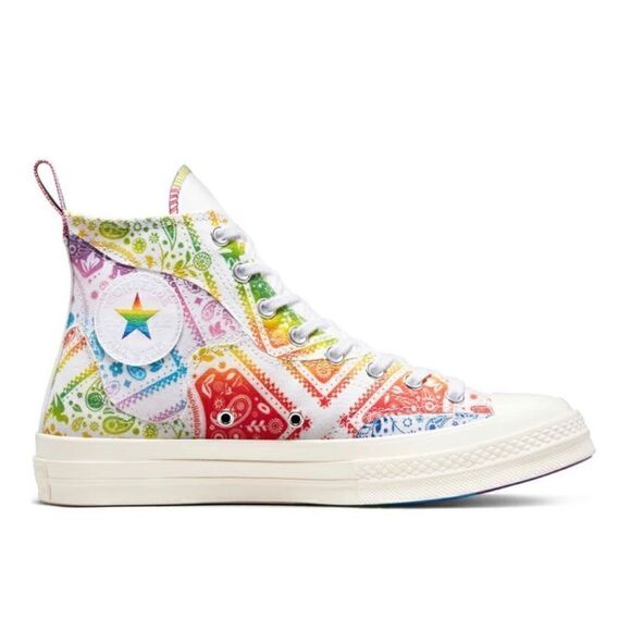 Converse | Chuck 70 Rainbow Patchwork High Tops - Picture 2 of 11